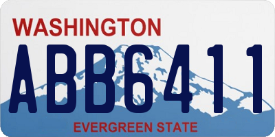 WA license plate ABB6411