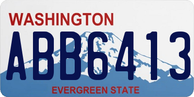 WA license plate ABB6413