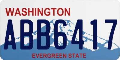 WA license plate ABB6417