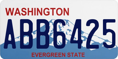 WA license plate ABB6425
