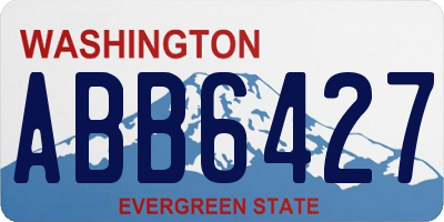 WA license plate ABB6427