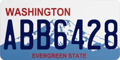 WA license plate ABB6428