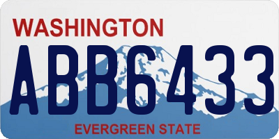 WA license plate ABB6433