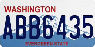 WA license plate ABB6435
