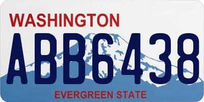 WA license plate ABB6438