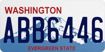 WA license plate ABB6446
