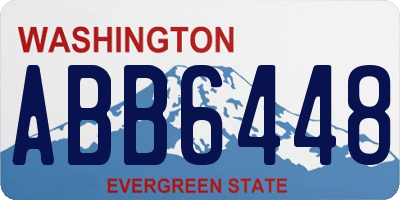 WA license plate ABB6448