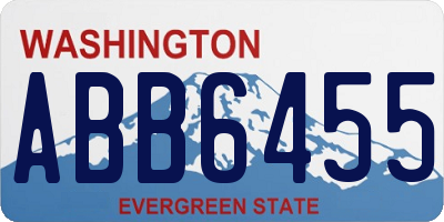 WA license plate ABB6455