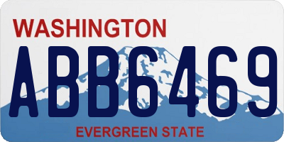 WA license plate ABB6469