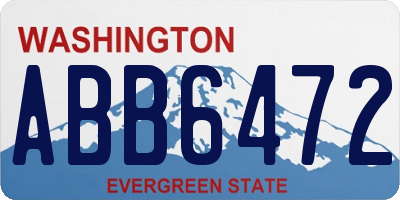 WA license plate ABB6472