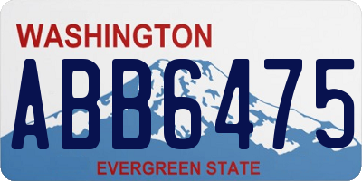 WA license plate ABB6475