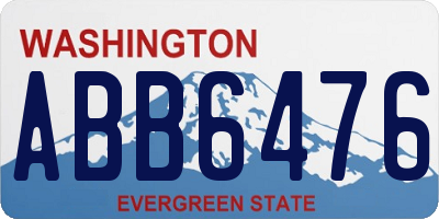 WA license plate ABB6476