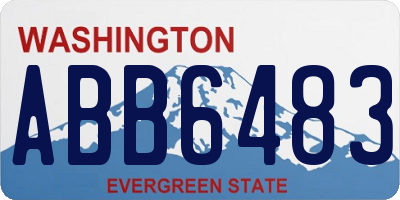 WA license plate ABB6483