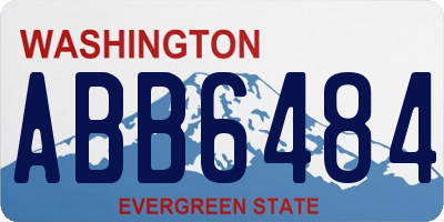 WA license plate ABB6484