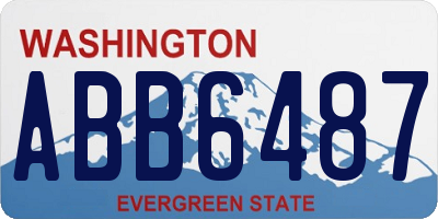 WA license plate ABB6487