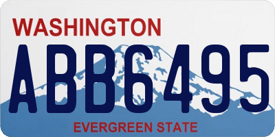 WA license plate ABB6495