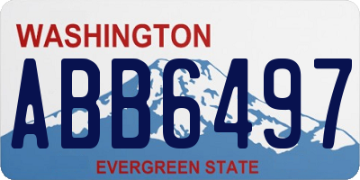 WA license plate ABB6497