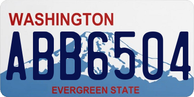 WA license plate ABB6504