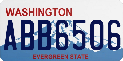 WA license plate ABB6506