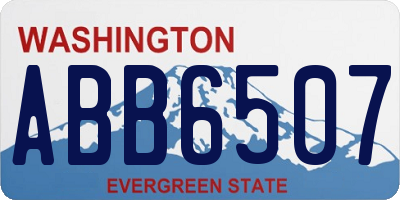 WA license plate ABB6507