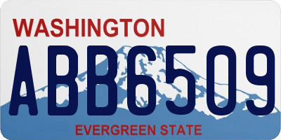 WA license plate ABB6509
