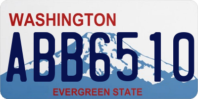 WA license plate ABB6510
