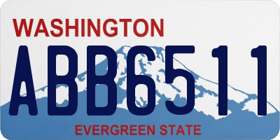 WA license plate ABB6511