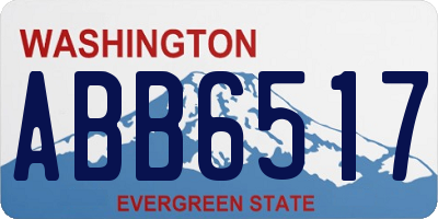 WA license plate ABB6517