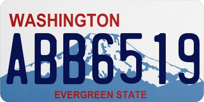 WA license plate ABB6519