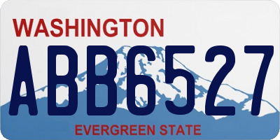 WA license plate ABB6527