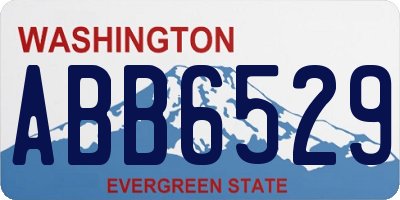 WA license plate ABB6529