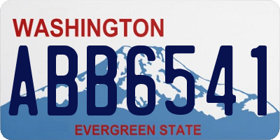 WA license plate ABB6541