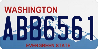 WA license plate ABB6561