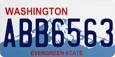 WA license plate ABB6563
