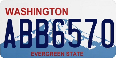 WA license plate ABB6570