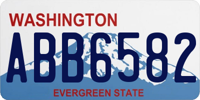 WA license plate ABB6582