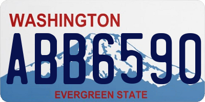 WA license plate ABB6590