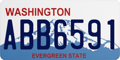 WA license plate ABB6591