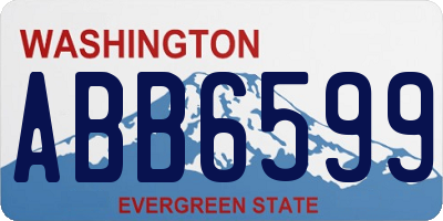 WA license plate ABB6599