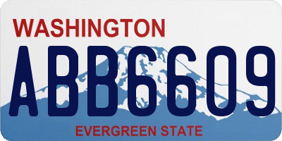 WA license plate ABB6609
