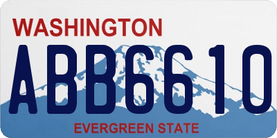 WA license plate ABB6610