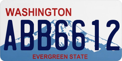 WA license plate ABB6612