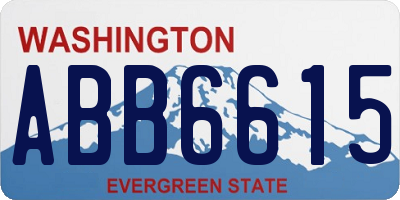 WA license plate ABB6615