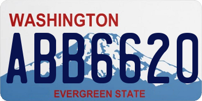 WA license plate ABB6620