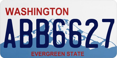 WA license plate ABB6627