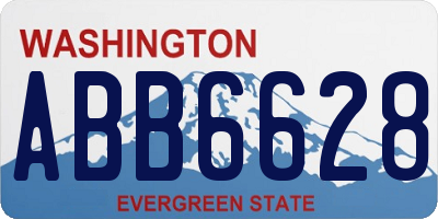 WA license plate ABB6628