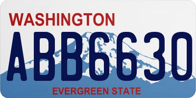 WA license plate ABB6630