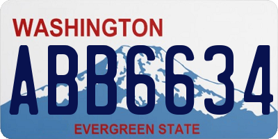 WA license plate ABB6634