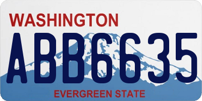 WA license plate ABB6635