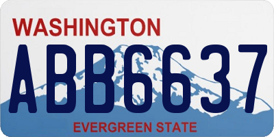 WA license plate ABB6637